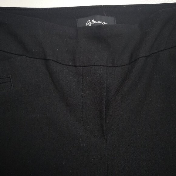 Reitmans Ladies Size 4 Petite Black Pull On Style Straight Fit Pant - Picture 8 of 13